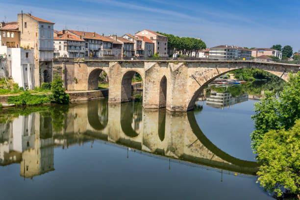 Pont des Cieutats in Villeneuve Sur Lot in the Lot Valley south west France